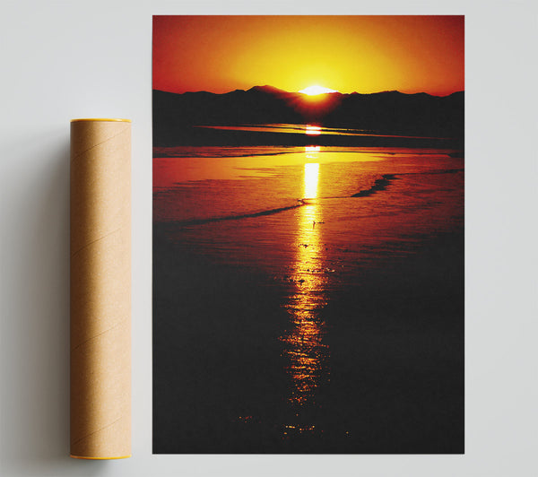 Glistering Golden Ocean Giclee Print