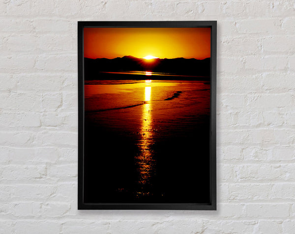Glistering Golden Ocean Framed Print