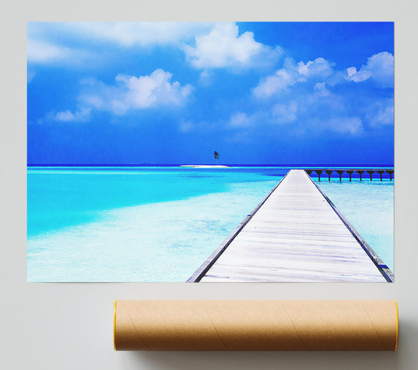 Turquoise Boardwalk Poster