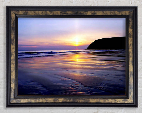 Peaceful Ocean Daybreak Framed Print