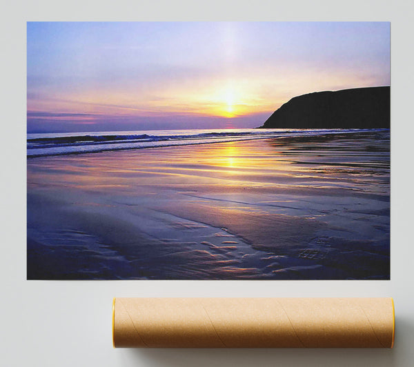 Peaceful Ocean Daybreak Poster