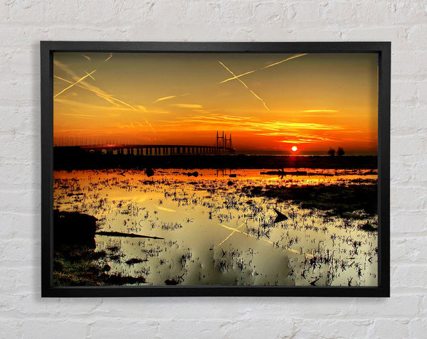 Ocean Path To The Sun Framed Print