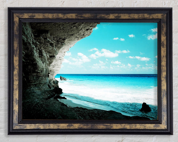 Paradise Ocean Hideaway Framed Print