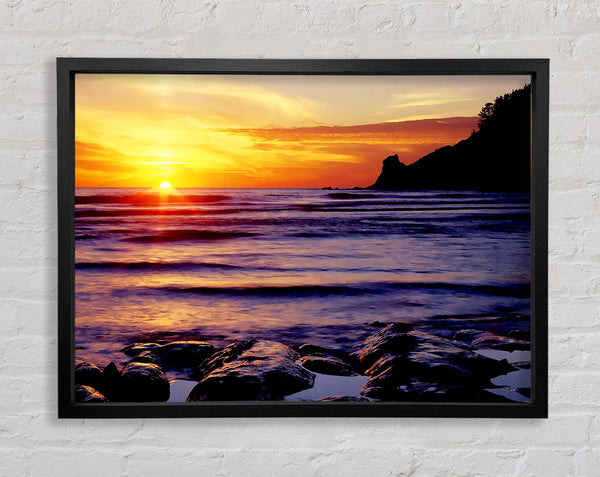 The Last Glimmer Of Sun Framed Print