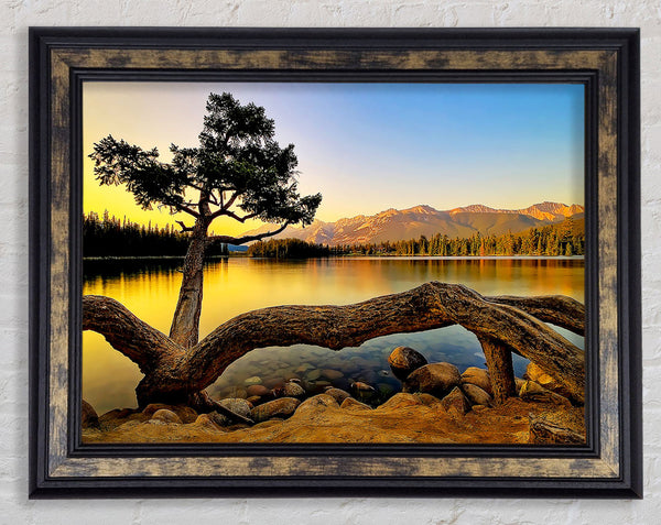 The Perfect Mountain Lake Framed Print