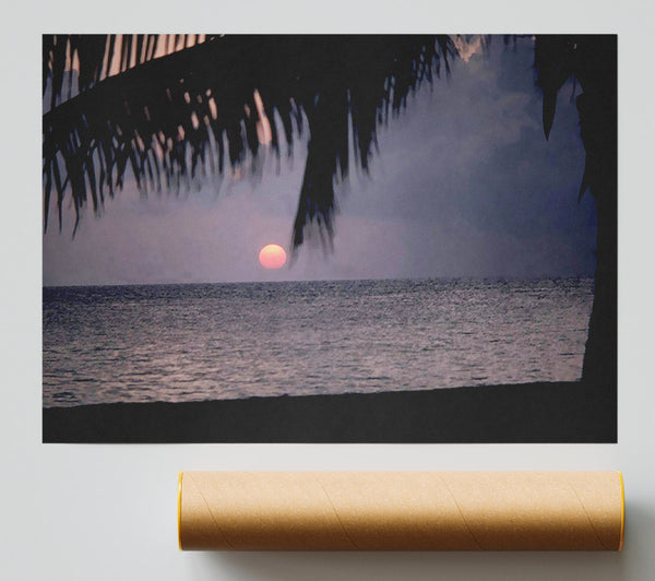 Pink Sun Sunset Poster
