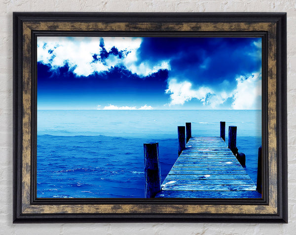Boardwalk Ocean Blues Framed Print