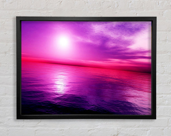 Stunning Lilac Pink Ocean Reflections Framed Print