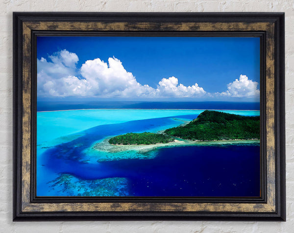 Turquoise Island Paradise Framed Print