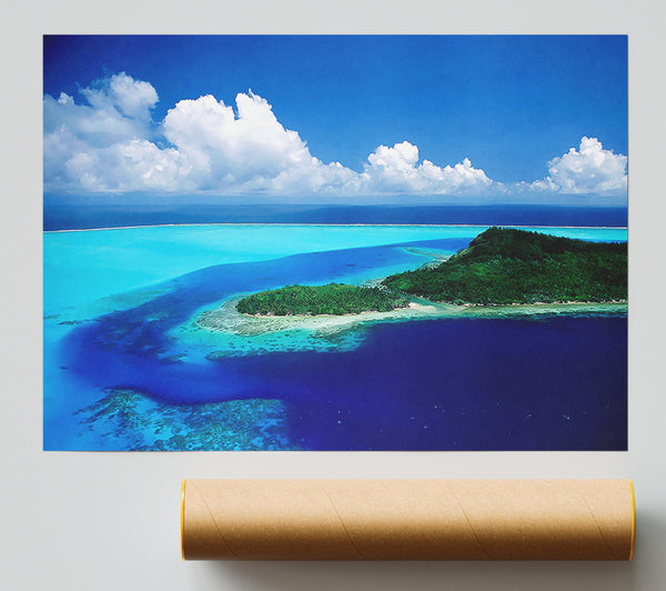 Turquoise Island Paradise Poster