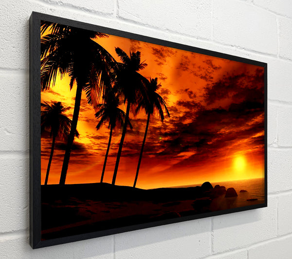 Golden Palm Tree Skies
