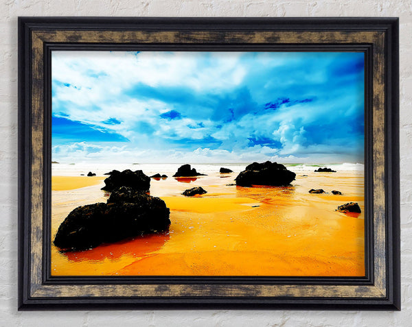 Orange Sands Framed Print