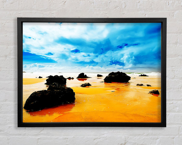 Orange Sands Framed Print