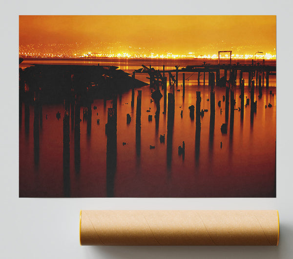 Golden Lake Horizon Print