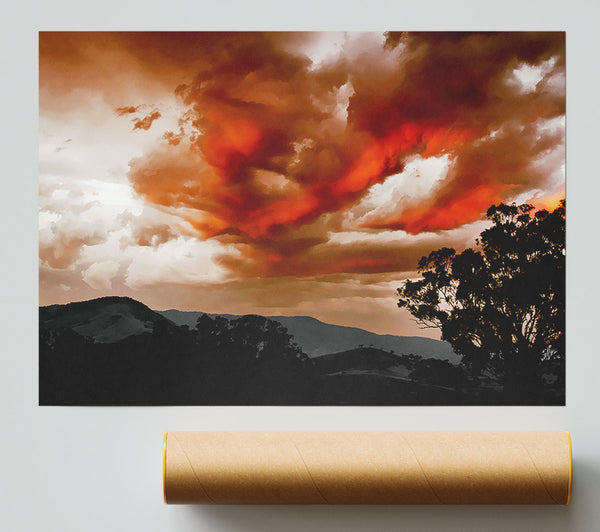 Lava Sky Mountains Giclee Print