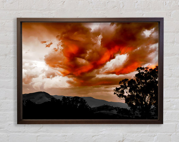 Lava Sky Mountains Framed Print