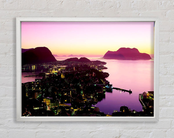 Lilac City Ocean Framed Print