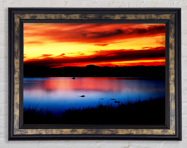 Tranquil Lake Verge Framed Print