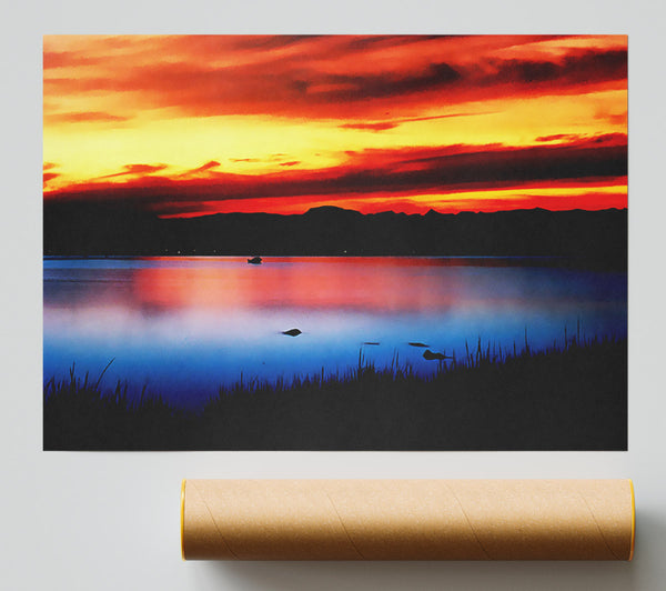 Tranquil Lake Verge Poster