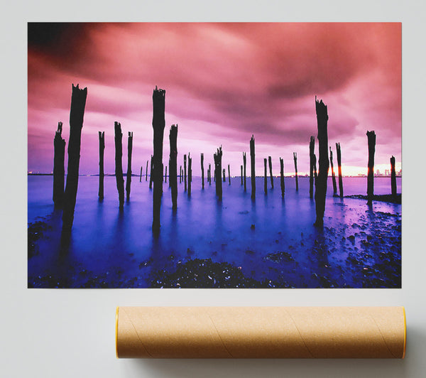 Purple Oceans Pink Skies Giclee Print