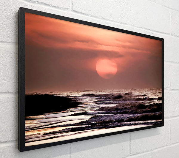 Pink Sunset Ocean