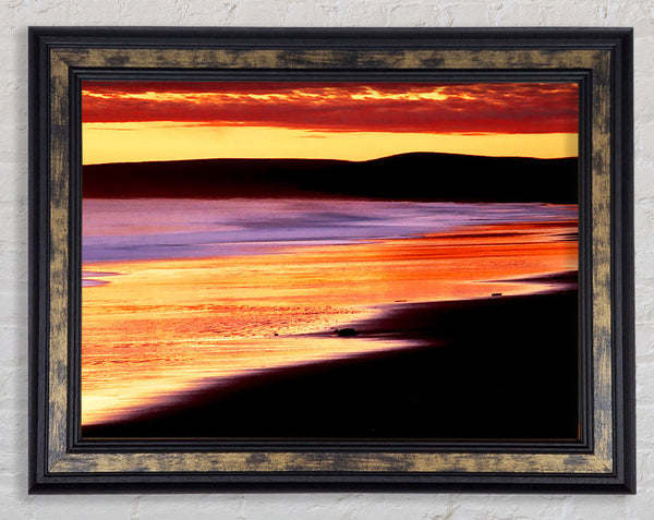 Peach Paradise Ocean Framed Print