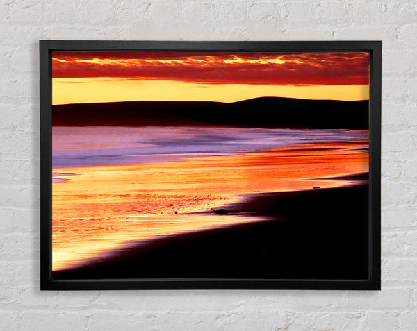 Peach Paradise Ocean Framed Print