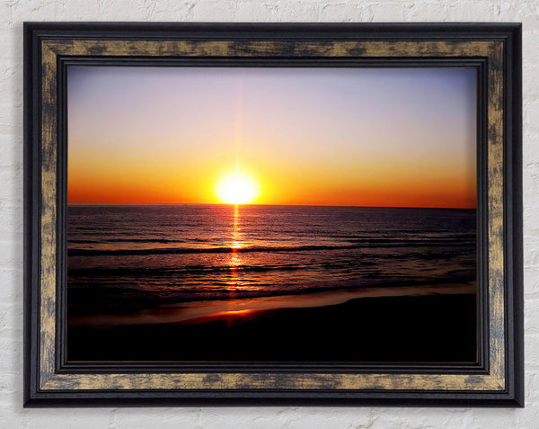 Sunrays Over Ocean Framed Print