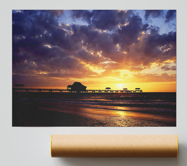 Pier Sunset Horizon Print