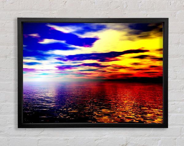 Rainbow Beach Ocean Framed Print