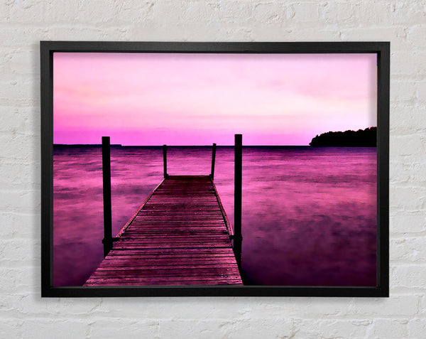 Pink Pier Paradise Framed Print