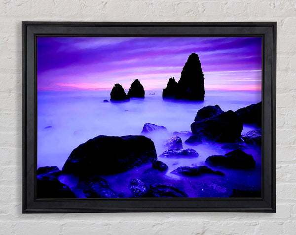 Lilac Ocean Mist Framed Print