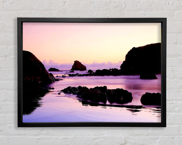Mystical Lilac Ocean Framed Print