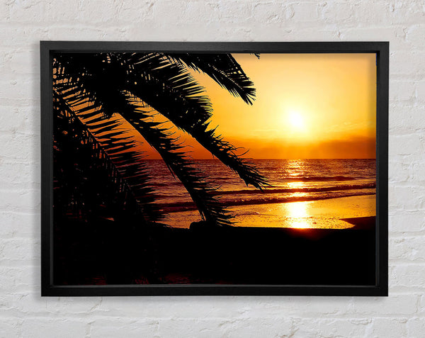 Glow Of The Golden Ocean Framed Print