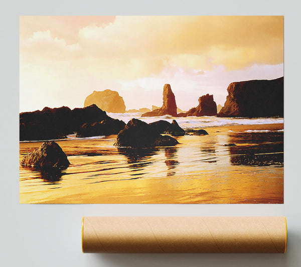 Mystical Ocean Rocks Print