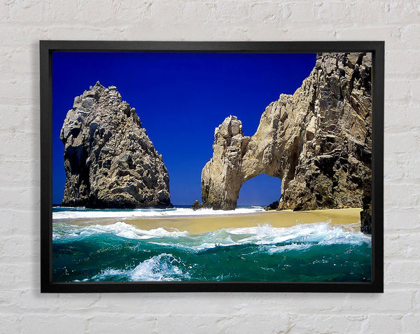 Ocean Cave Hideaway Framed Print