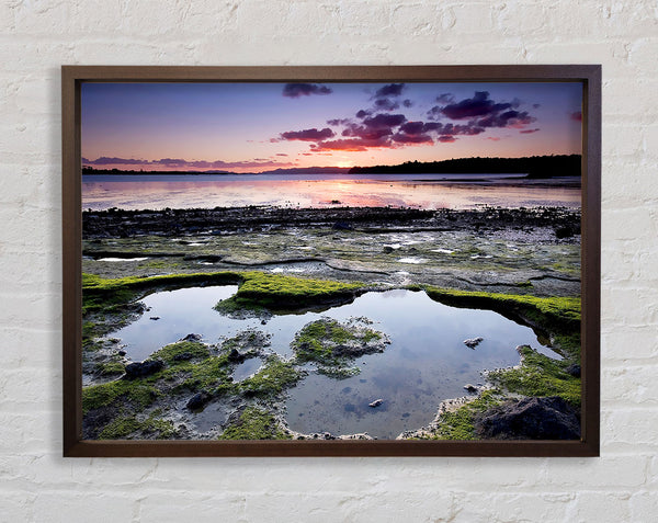 Distant Ocean Sunrise Framed Print