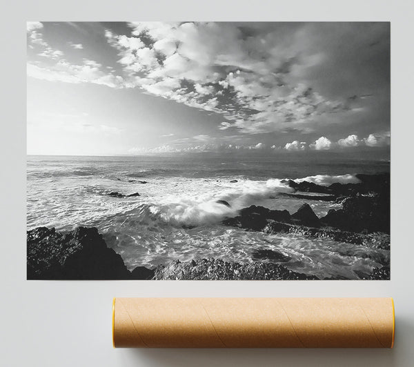 Ocean Mist B N W Print