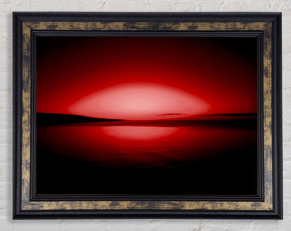 Red Distant Horizon Framed Print