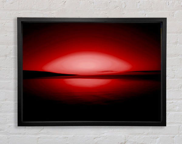 Red Distant Horizon Framed Print