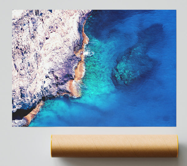Sea Beach Stone Poster