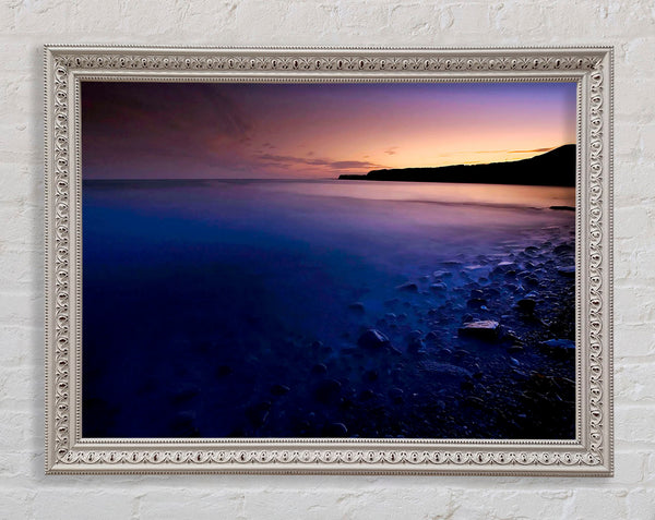 Midnight Blue Ocean Framed Print