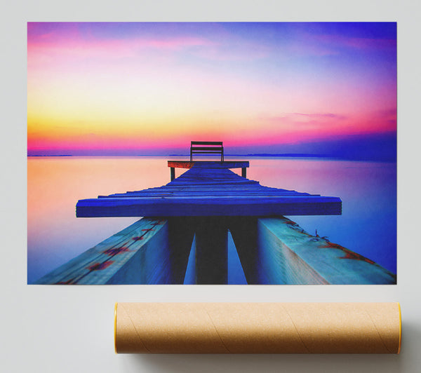 Calming Ocean Pier Print