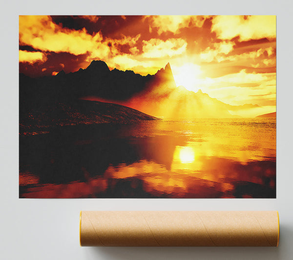 Sun Blaze Reflections Poster