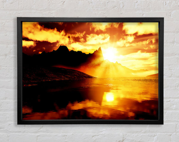 Sun Blaze Reflections Framed Print