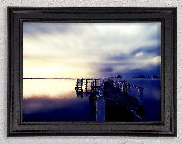 Calm Ocean Pier Framed Print