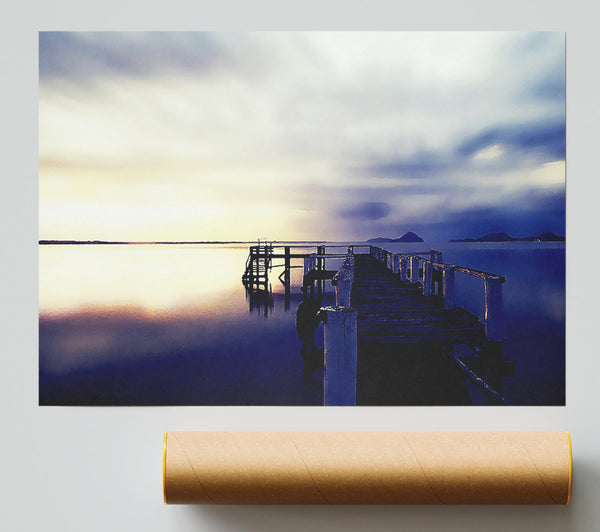 Calm Ocean Pier Print