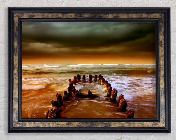 The Oceans Architect Orange Framed Print