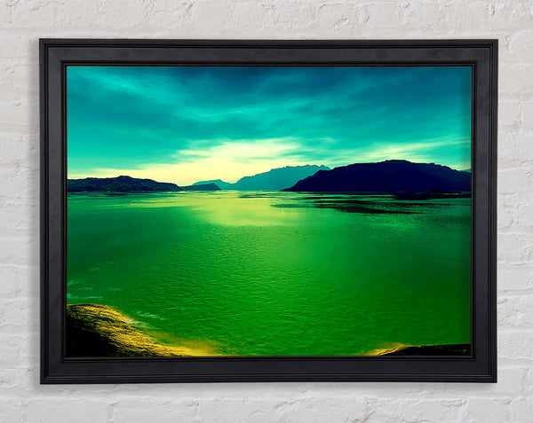 Green Ocean Bay Framed Print