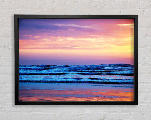Stunning Blue Ocean Shores Framed Print